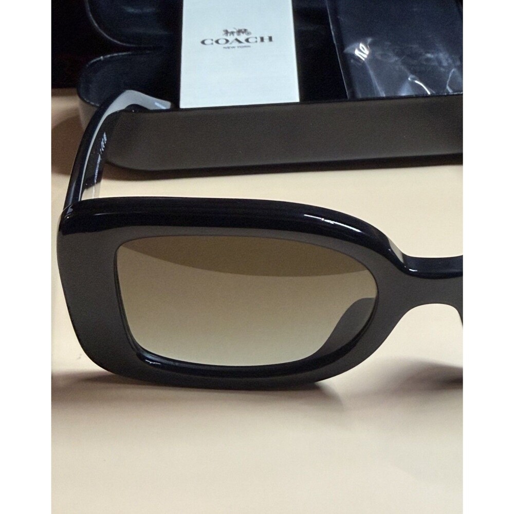 COACH HC8336U 50027Z Black 53 mm Women's Sunglasses With Case NEW - Picture 8 of 9